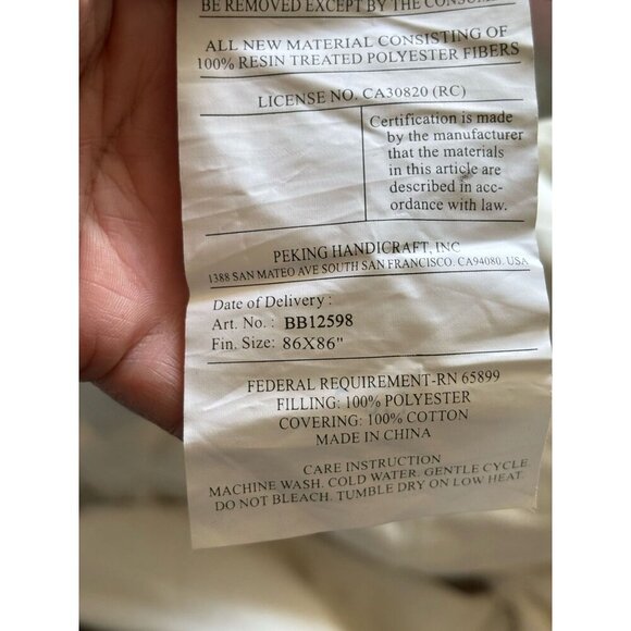 Handmade Patchwork Floral Cotton Quilt Blanket 86x86 Multi Quilted Lap Cover - Picture 11 of 11